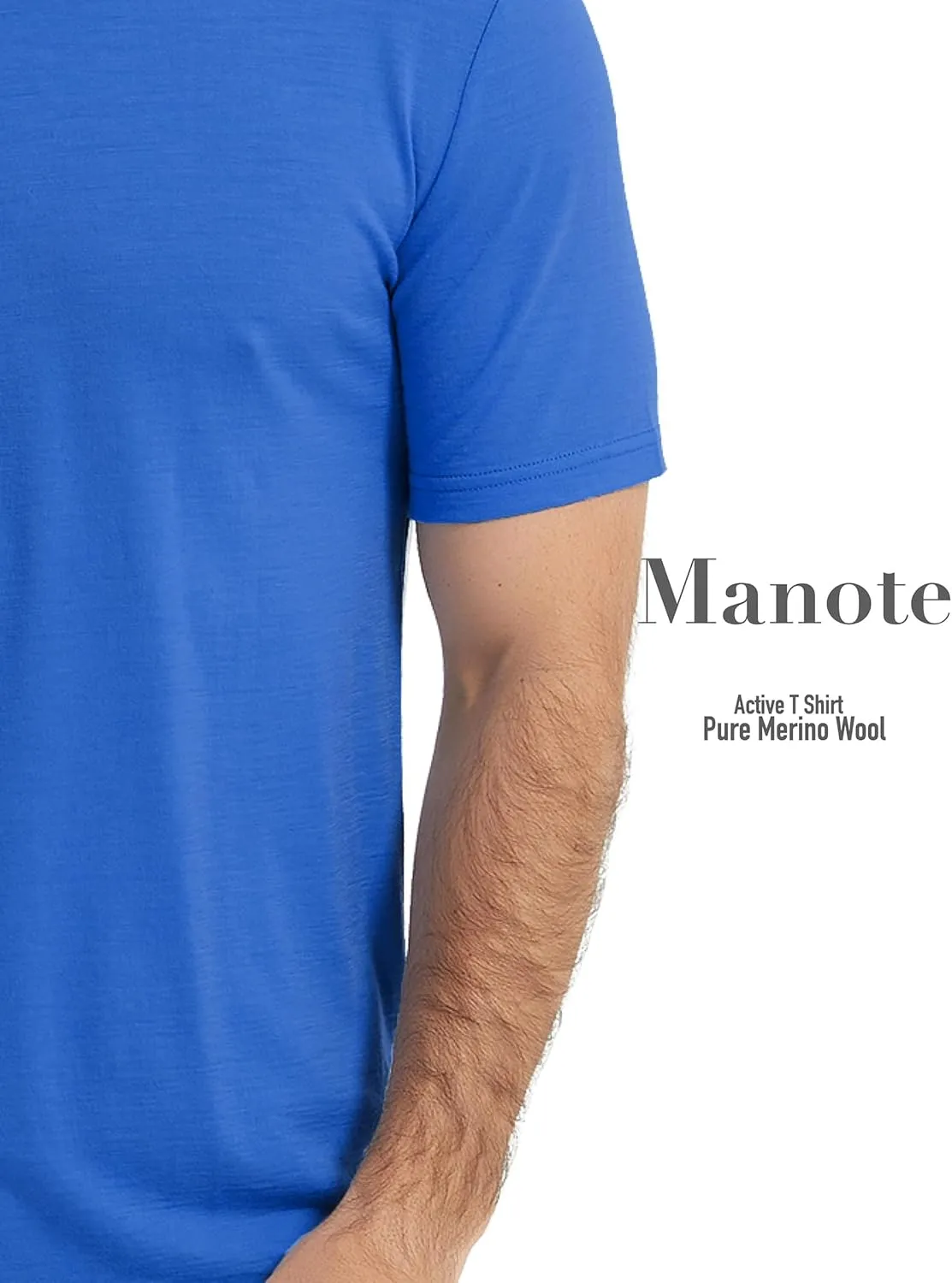 100% Merino Wool T Shirts for Men, Short Sleeve Lightweight Undershirt, No-Odor Base Layer