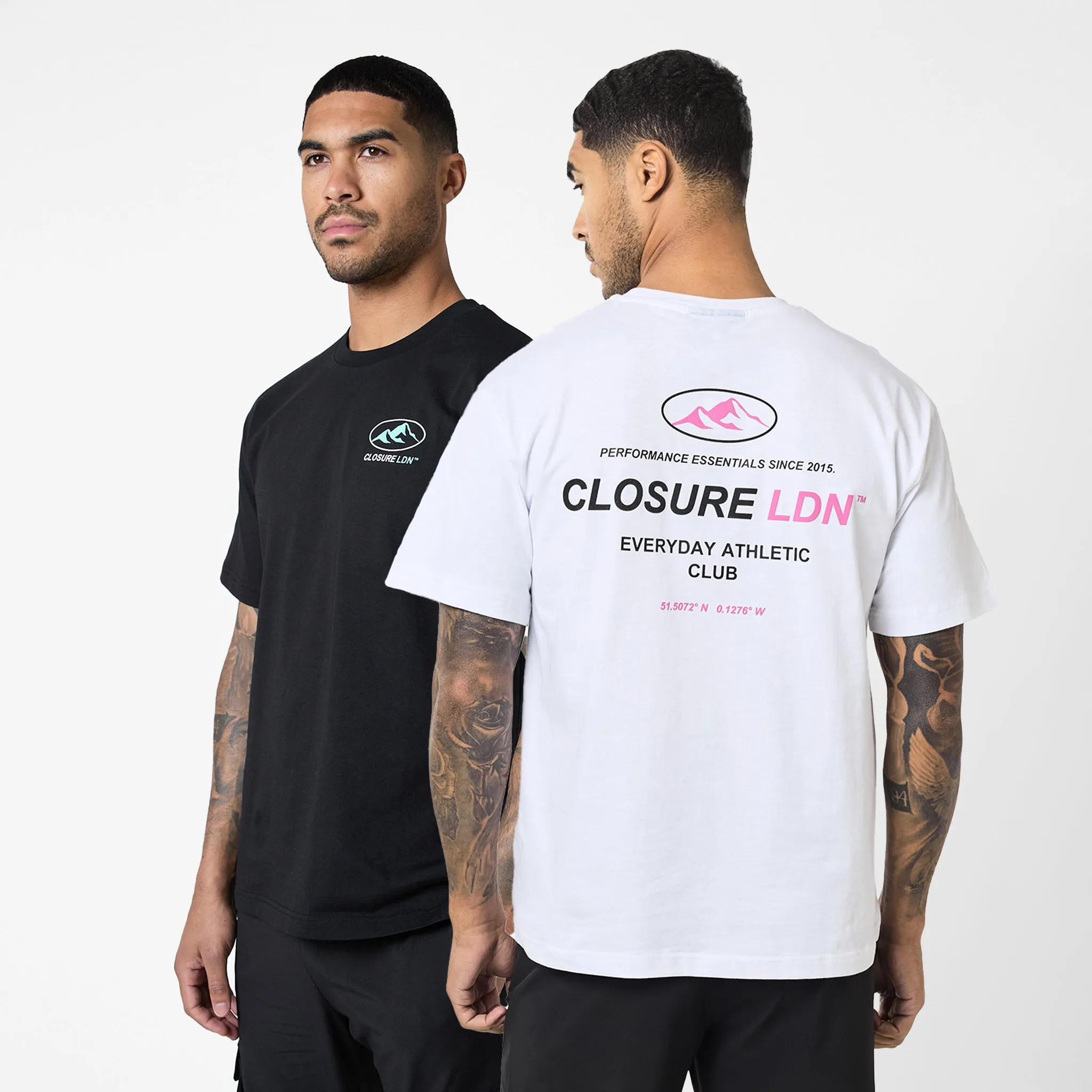 2-Pack Athletic Club T-Shirts | Black/White