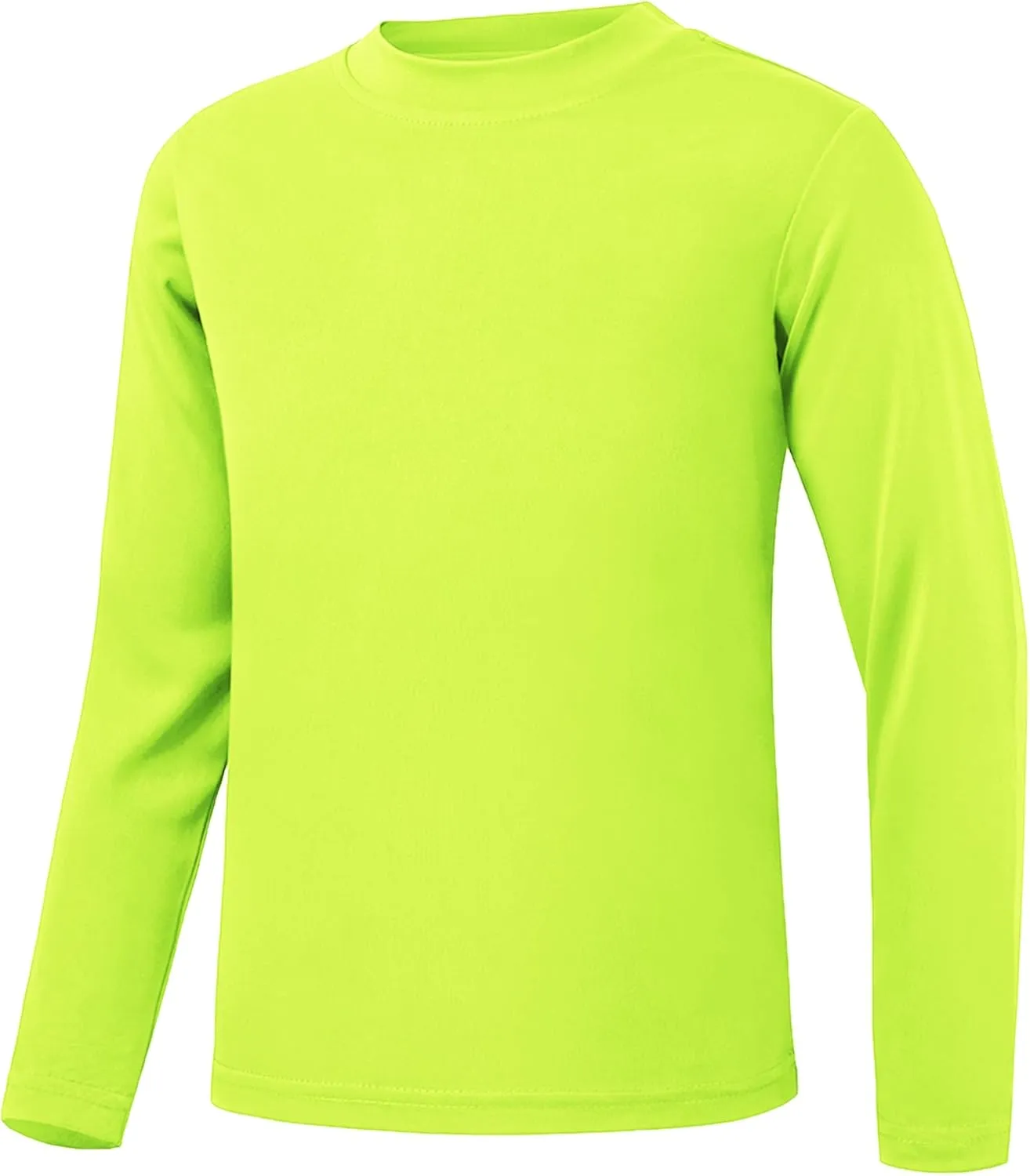 4T to Youth Neon Shirt Kids Rash Guard UPF 50  Dry Fit Athletic Long Sleeve T Shirts for Boys Girls Sports Undershirt