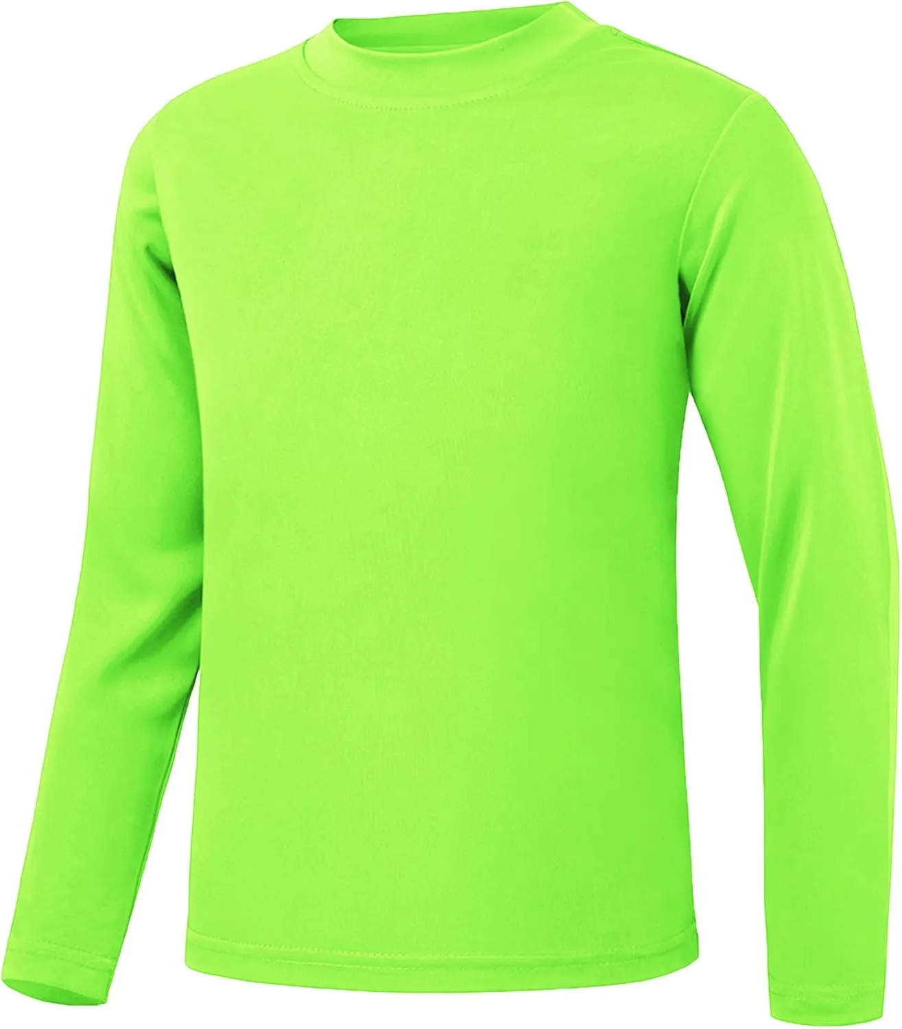 4T to Youth Neon Shirt Kids Rash Guard UPF 50  Dry Fit Athletic Long Sleeve T Shirts for Boys Girls Sports Undershirt