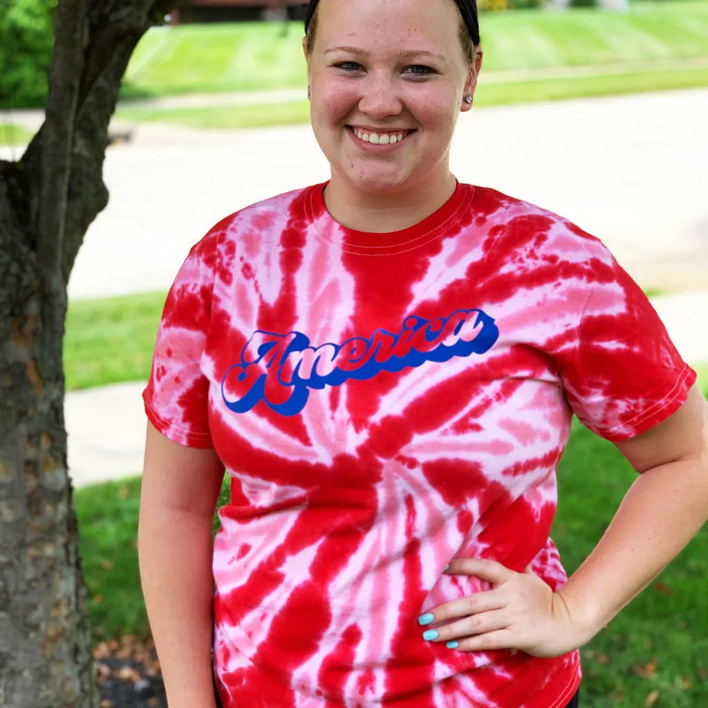 4th of July Tie-Dye Vinyl Design Shirts