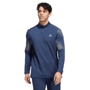 Adidas Statement COLD.RDY Long Sleeve Polo Shirt - Navy
