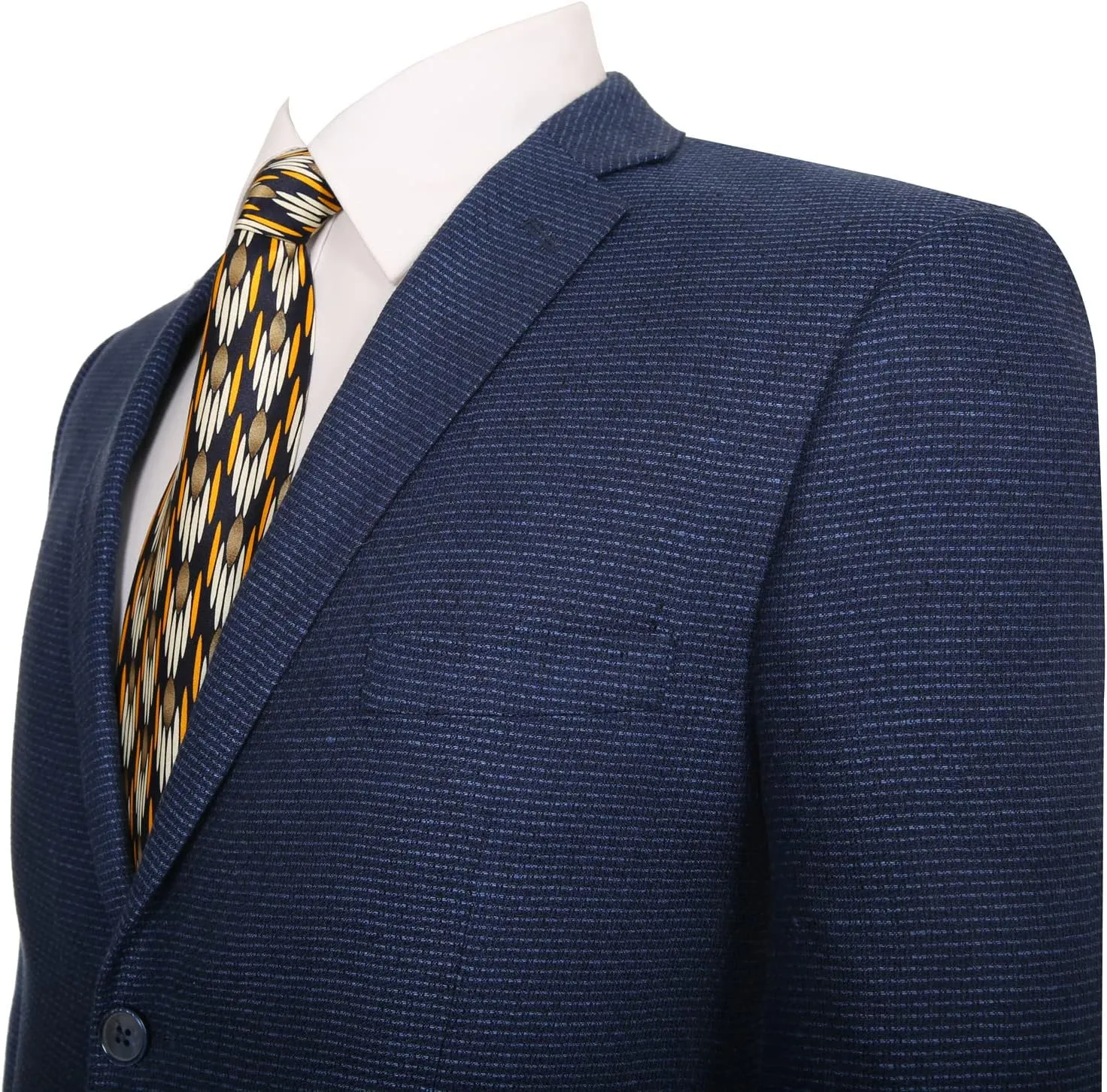 AMY ZHU Men's Sport Coat Slim Fit 2 Button Linen Cotton Blazer Lightweight Jacket