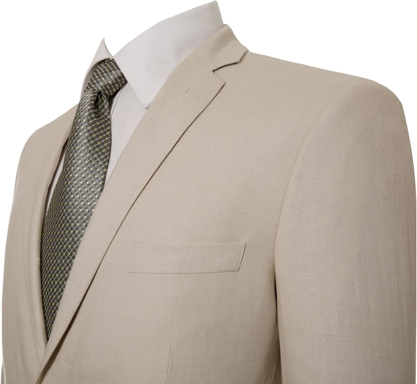 AMY ZHU Men's Sport Coat Slim Fit 2 Button Linen Cotton Blazer Lightweight Jacket