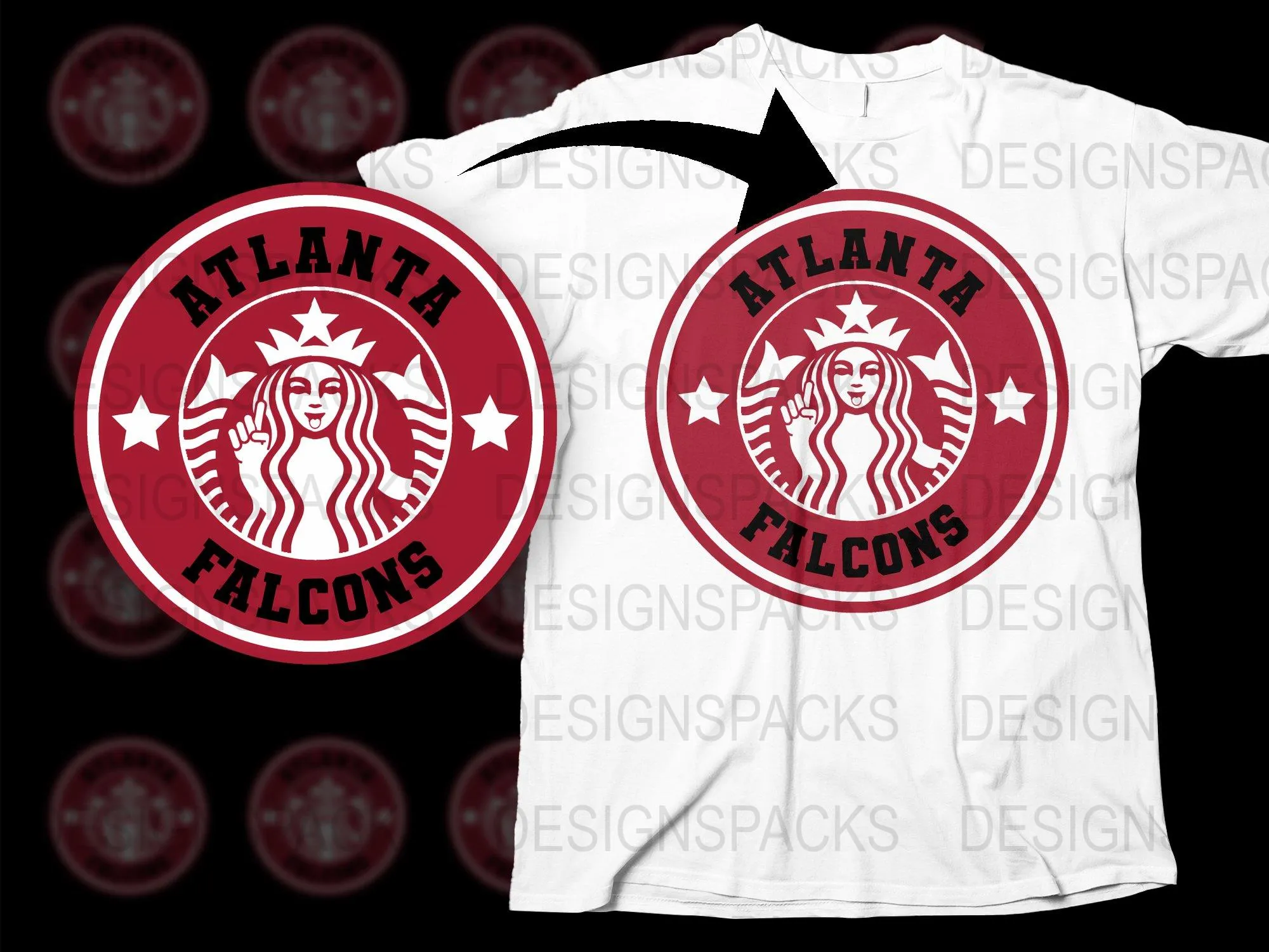 Atlanta Falcons Logo Parody Trendy Graphic Png Digital Download