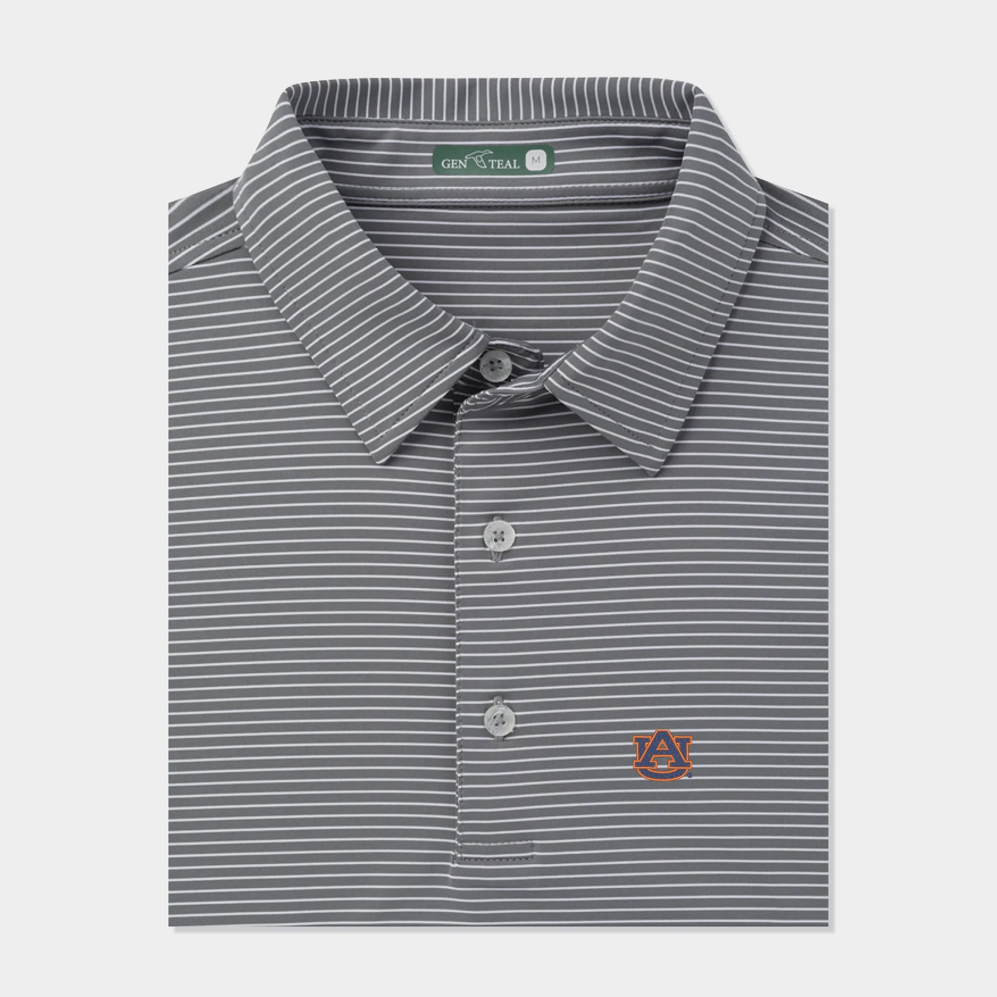 Auburn Driver Stripe Performance Polo