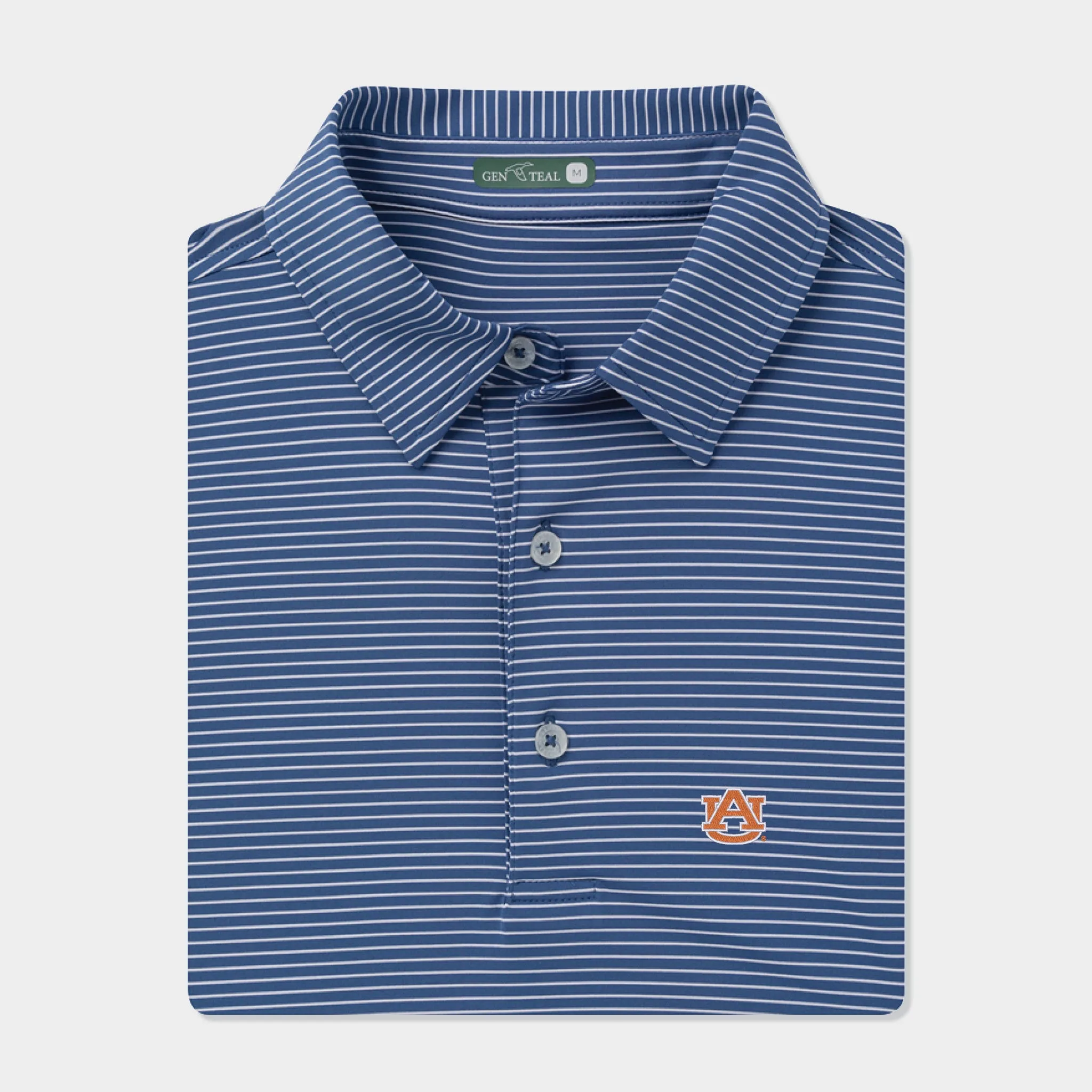 Auburn Driver Stripe Performance Polo