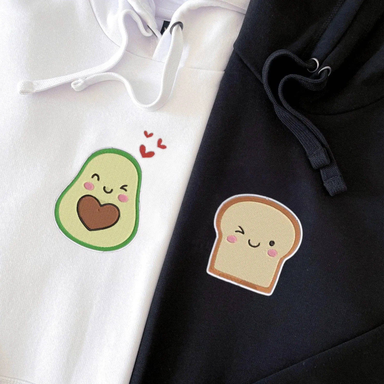 Avocado Toast Matching Couple Hoodies – Custom Cute Sweatshirts for Couples