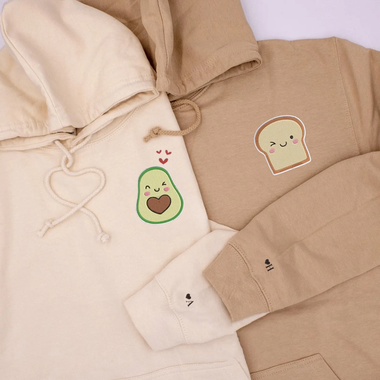 Avocado Toast Matching Couple Hoodies – Custom Cute Sweatshirts for Couples