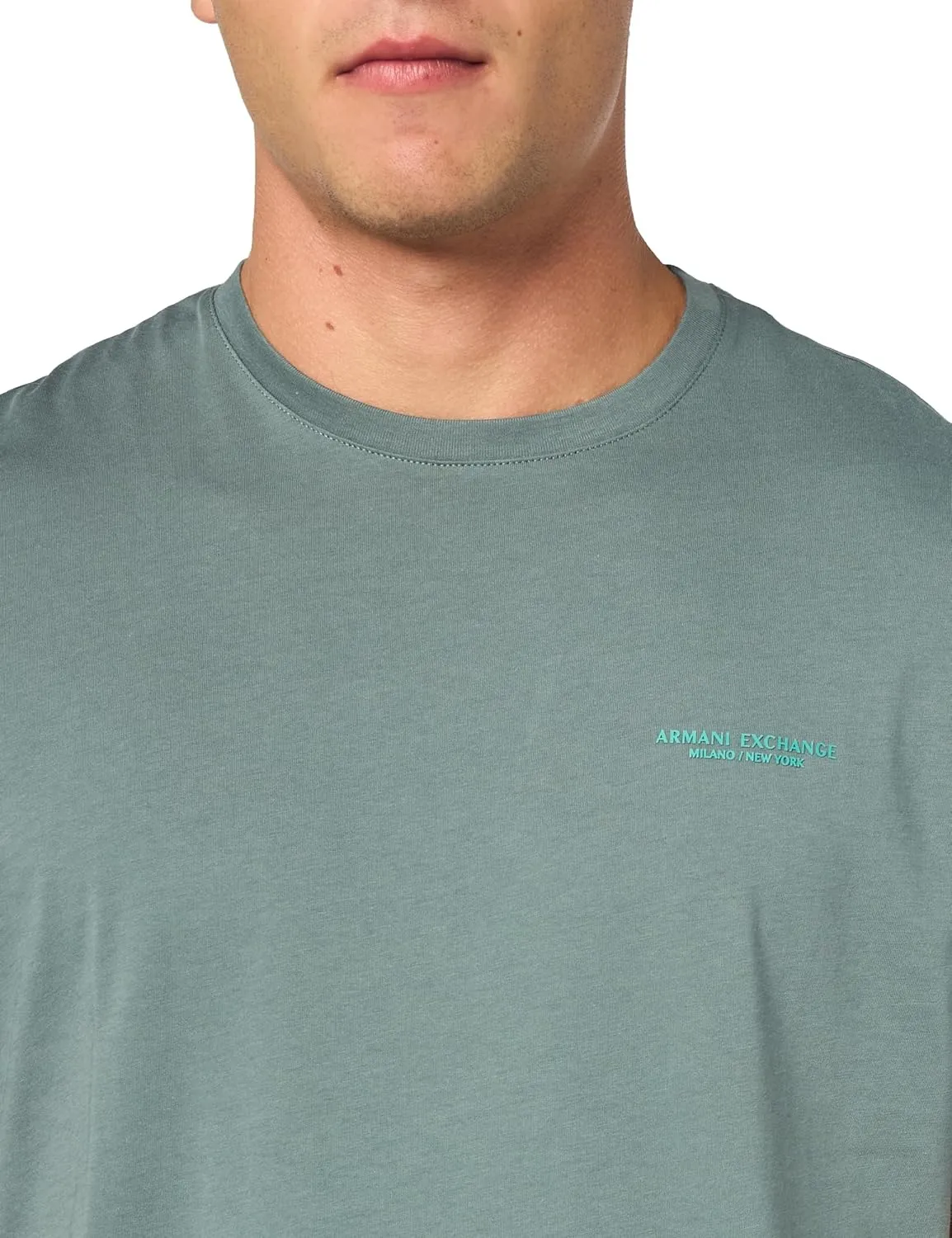 A|X ARMANI EXCHANGE Men's Short Sleeve Micro Milano/Ny Logo T-Shirt