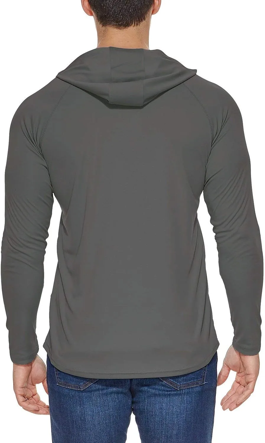 baleaf Men's Sun Protection Hoodie Shirt UPF 50  Long Sleeve UV SPF T-Shirts Rash Guard Fishing Swimming Lightweight