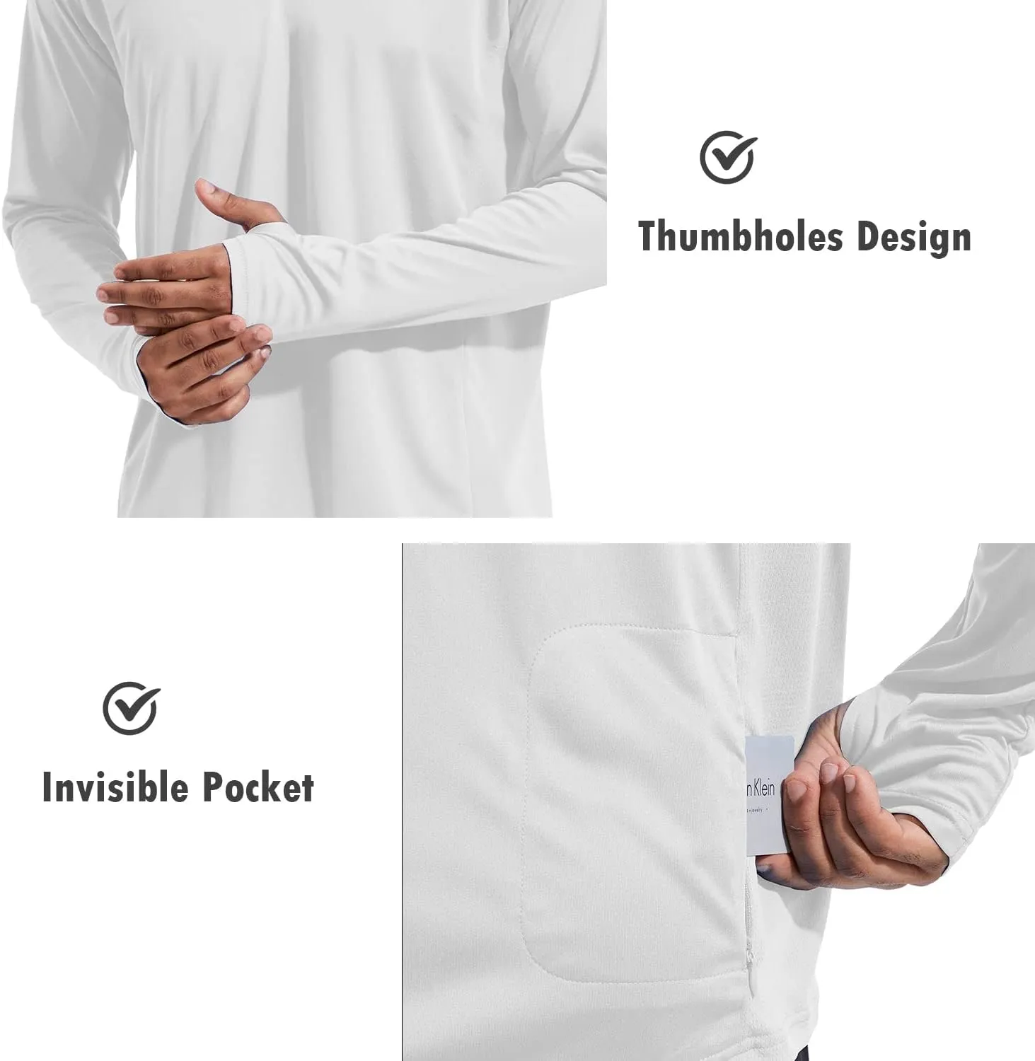 baleaf Men's Sun Protection Hoodie Shirt UPF 50  Long Sleeve UV SPF T-Shirts with Mask Rash Guard Fishing Lightweight