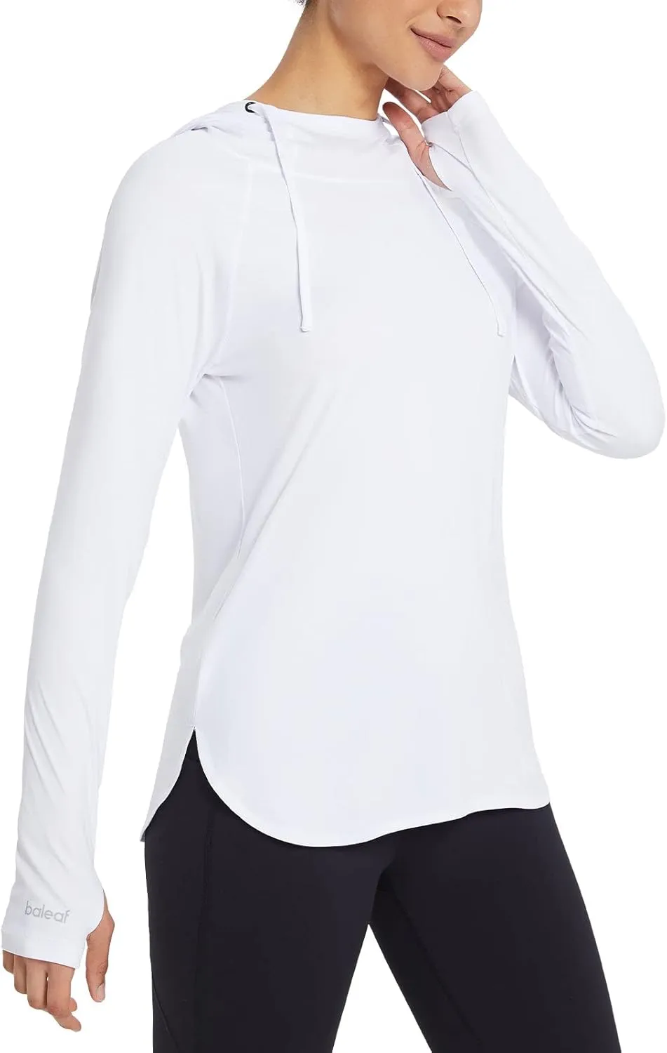 baleaf Women's Sun Protection Hoodie Shirt UPF 50  Long Sleeve UV SPF T-Shirts Rash Guard Hiking Running Quick Dry