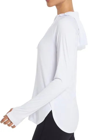 baleaf Women's Sun Protection Hoodie Shirt UPF 50  Long Sleeve UV SPF T-Shirts Rash Guard Hiking Running Quick Dry