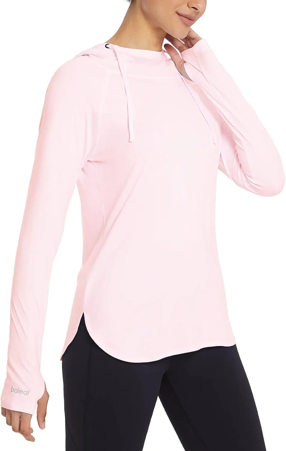 baleaf Women's Sun Protection Hoodie Shirt UPF 50  Long Sleeve UV SPF T-Shirts Rash Guard Hiking Running Quick Dry