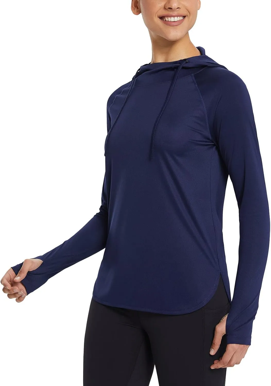 baleaf Women's Sun Protection Hoodie Shirt UPF 50  Long Sleeve UV SPF T-Shirts Rash Guard Hiking Running Quick Dry