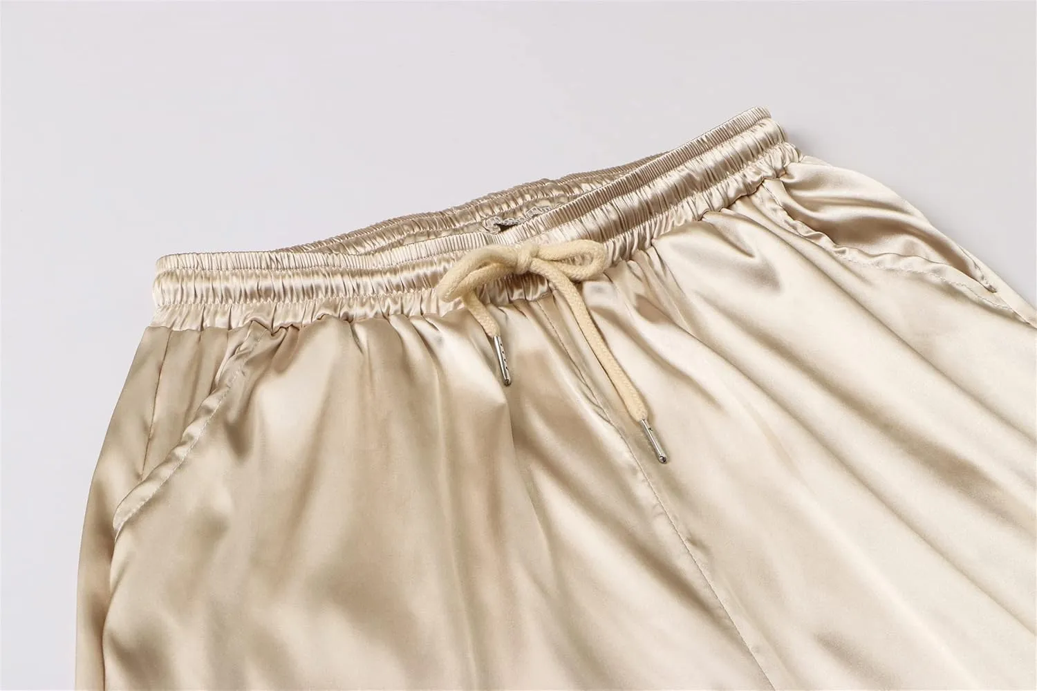 Betusline Women's Satin Silky Pants