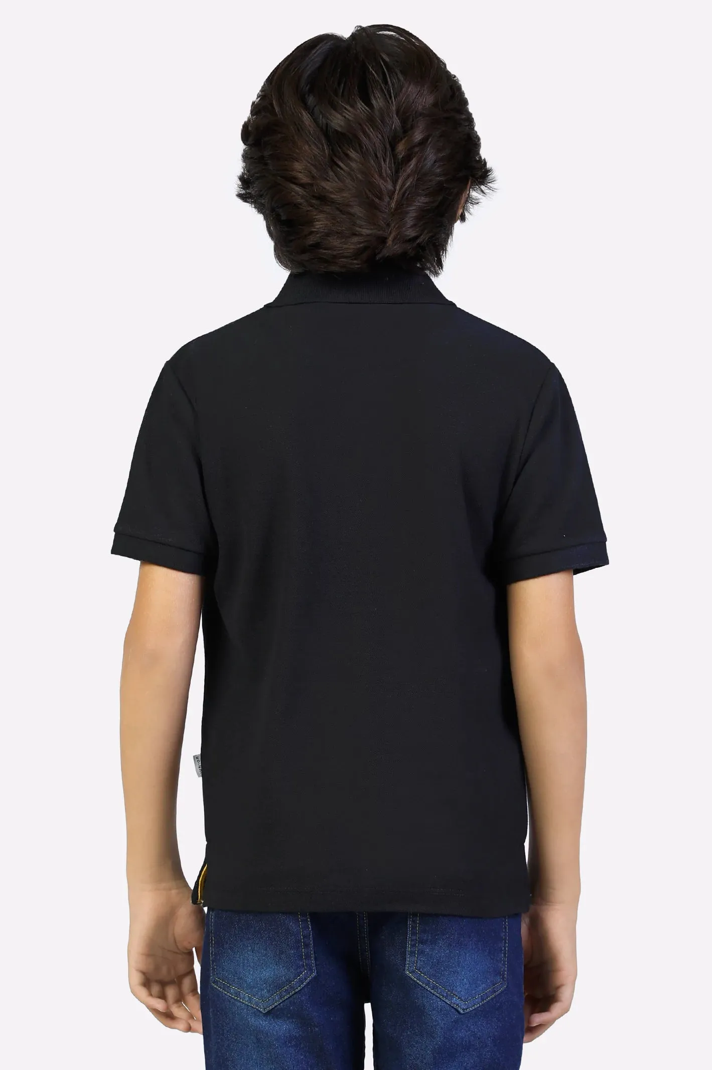 Black Logo Statement Polo