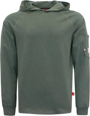 BOCOMAL FR Hooded T Shirts Heather Series 6oz Flame Resistant NFPA2112 CAT2 Fire Retardant Hoodies Work Shirt