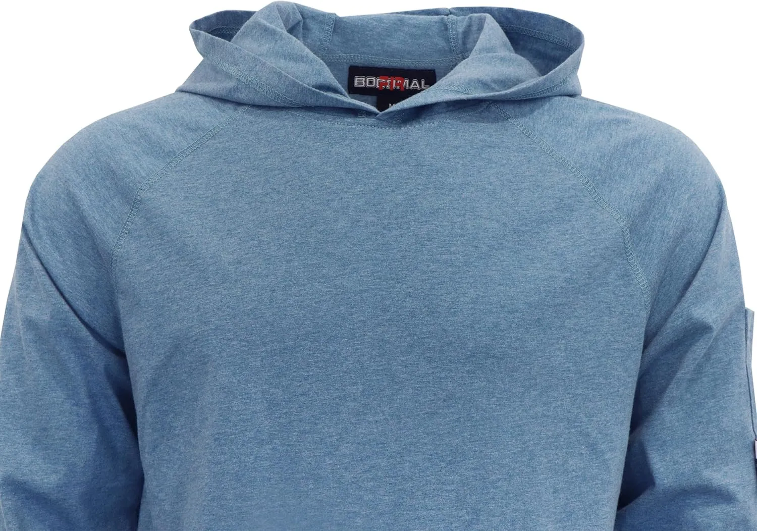 BOCOMAL FR Hooded T Shirts Heather Series 6oz Flame Resistant NFPA2112 CAT2 Fire Retardant Hoodies Work Shirt