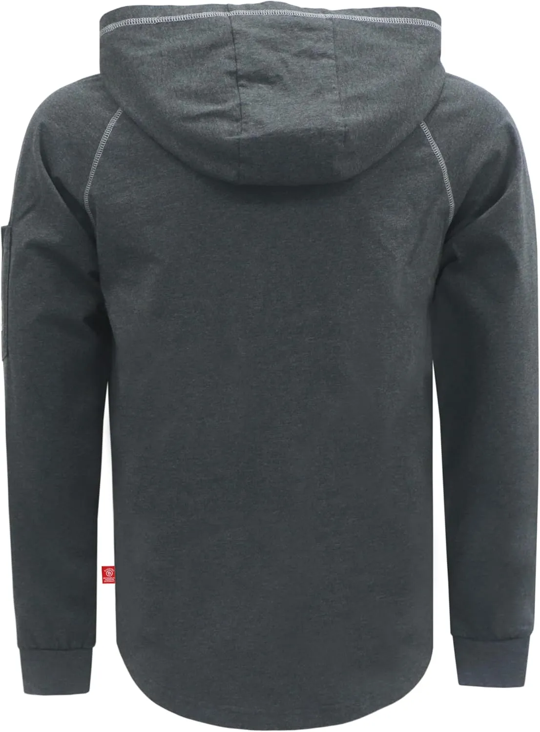 BOCOMAL FR Hooded T Shirts Heather Series 6oz Flame Resistant NFPA2112 CAT2 Fire Retardant Hoodies Work Shirt