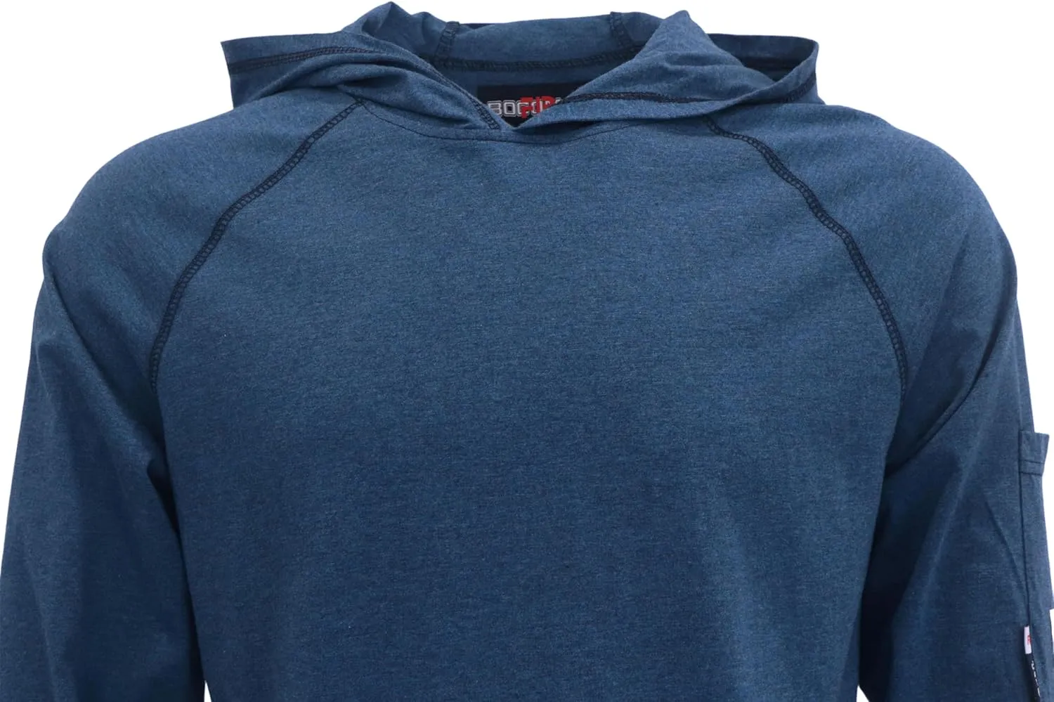 BOCOMAL FR Hooded T Shirts Heather Series 6oz Flame Resistant NFPA2112 CAT2 Fire Retardant Hoodies Work Shirt