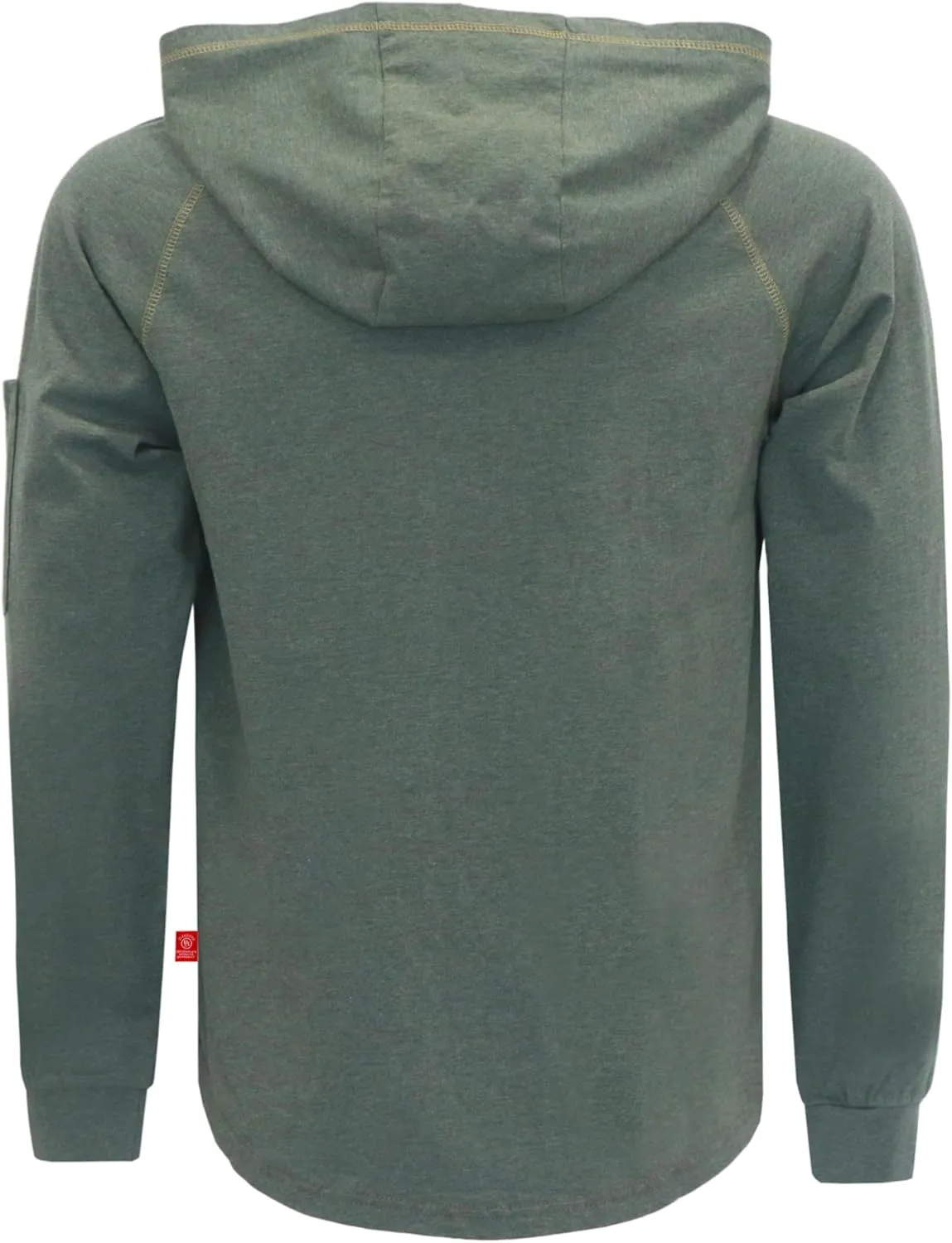 BOCOMAL FR Hooded T Shirts Heather Series 6oz Flame Resistant NFPA2112 CAT2 Fire Retardant Hoodies Work Shirt
