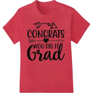 Bold 'Congrats Grad' Graduation Heat Transfer Design