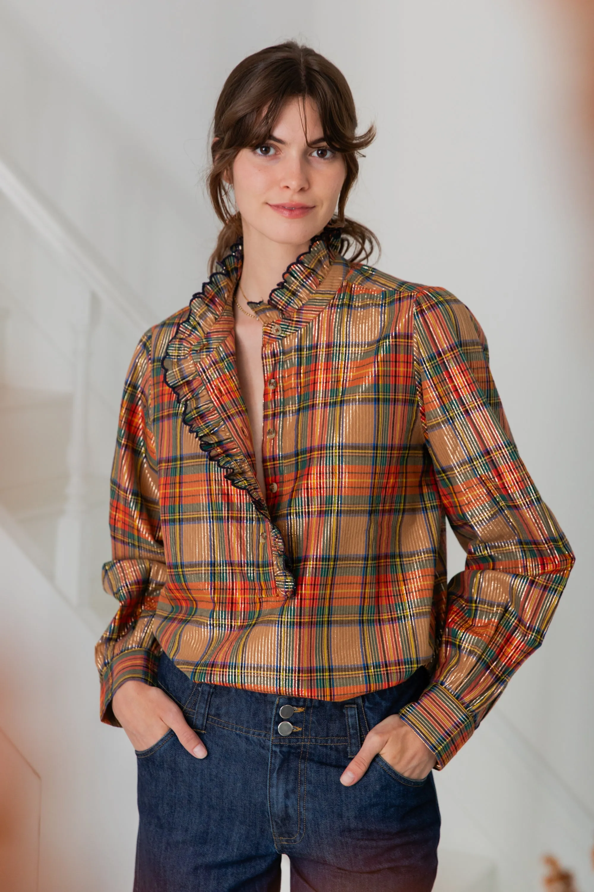 Bonté Aida Rust Multi Shirt