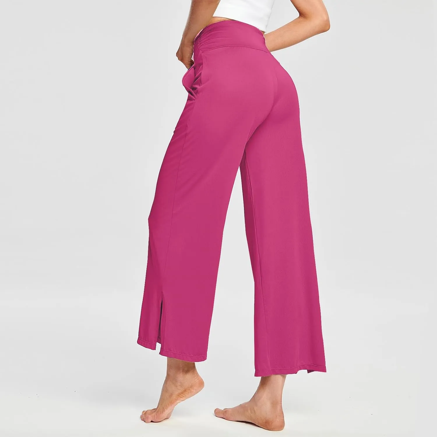 Boot Cut Yoga Pants Women Lightweight Casual Wide Leg Pants Loose Workout Running Trousers with Pockets Fall Outfits