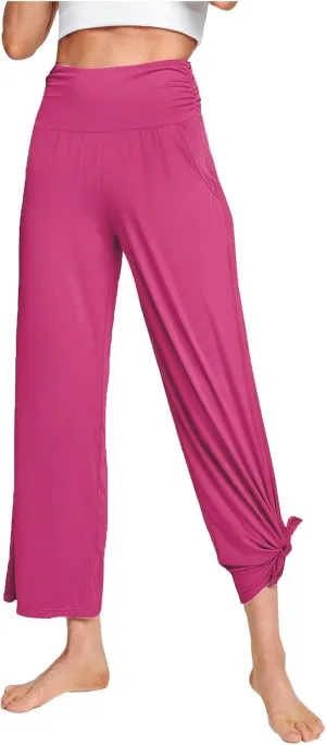 Boot Cut Yoga Pants Women Lightweight Casual Wide Leg Pants Loose Workout Running Trousers with Pockets Fall Outfits
