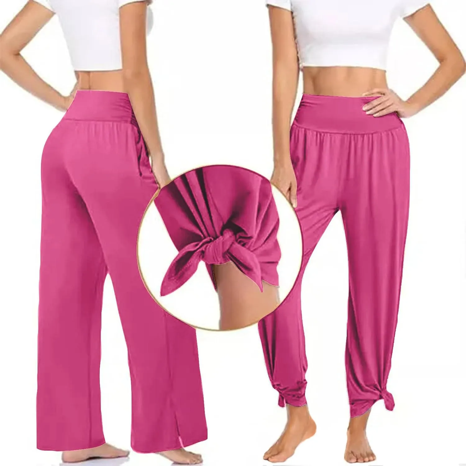 Boot Cut Yoga Pants Women Lightweight Casual Wide Leg Pants Loose Workout Running Trousers with Pockets Fall Outfits
