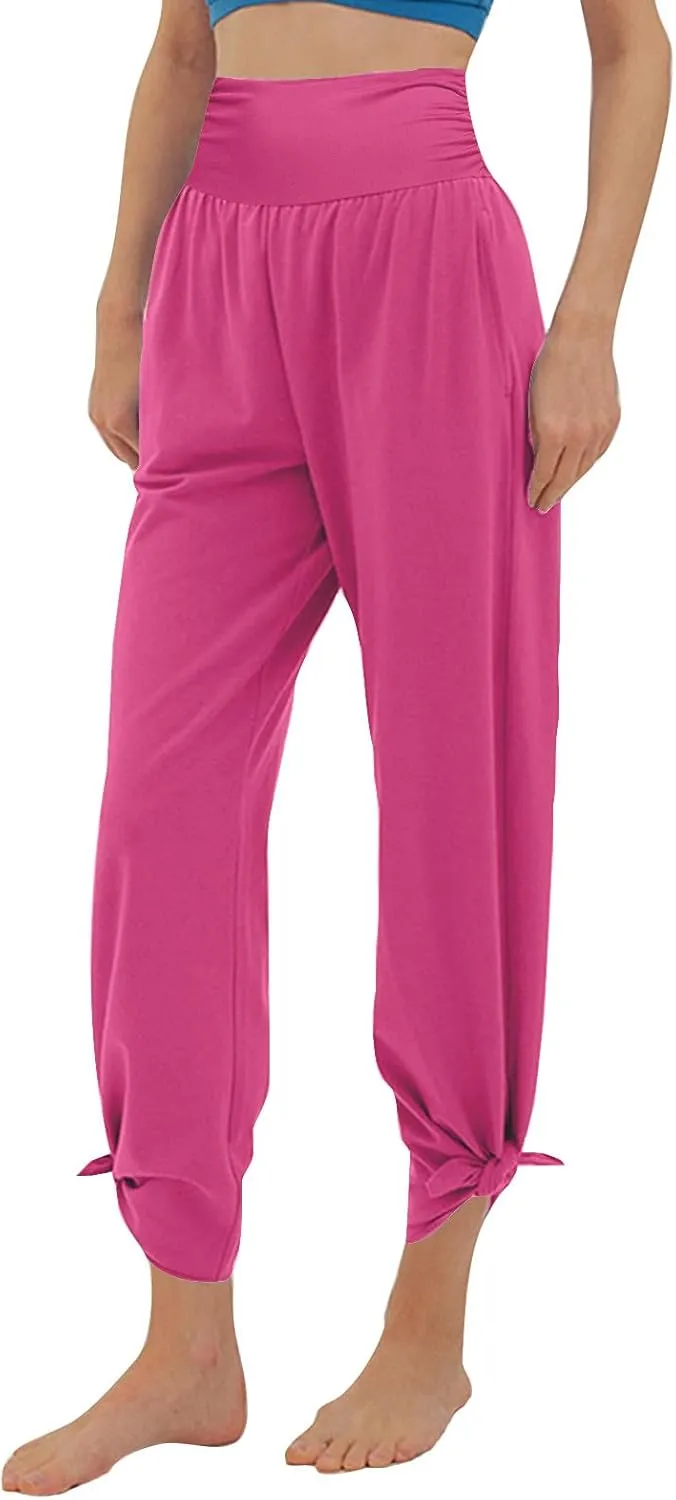 Boot Cut Yoga Pants Women Lightweight Casual Wide Leg Pants Loose Workout Running Trousers with Pockets Fall Outfits