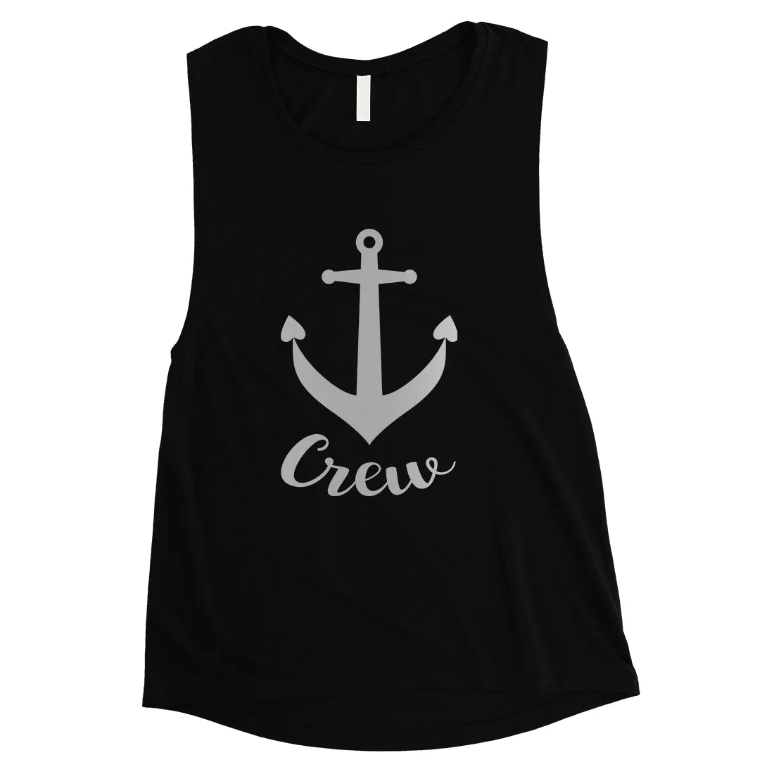 Bride Crew Anchor-SILVER Womens Muscle Tank Top Fun Amazing Gift