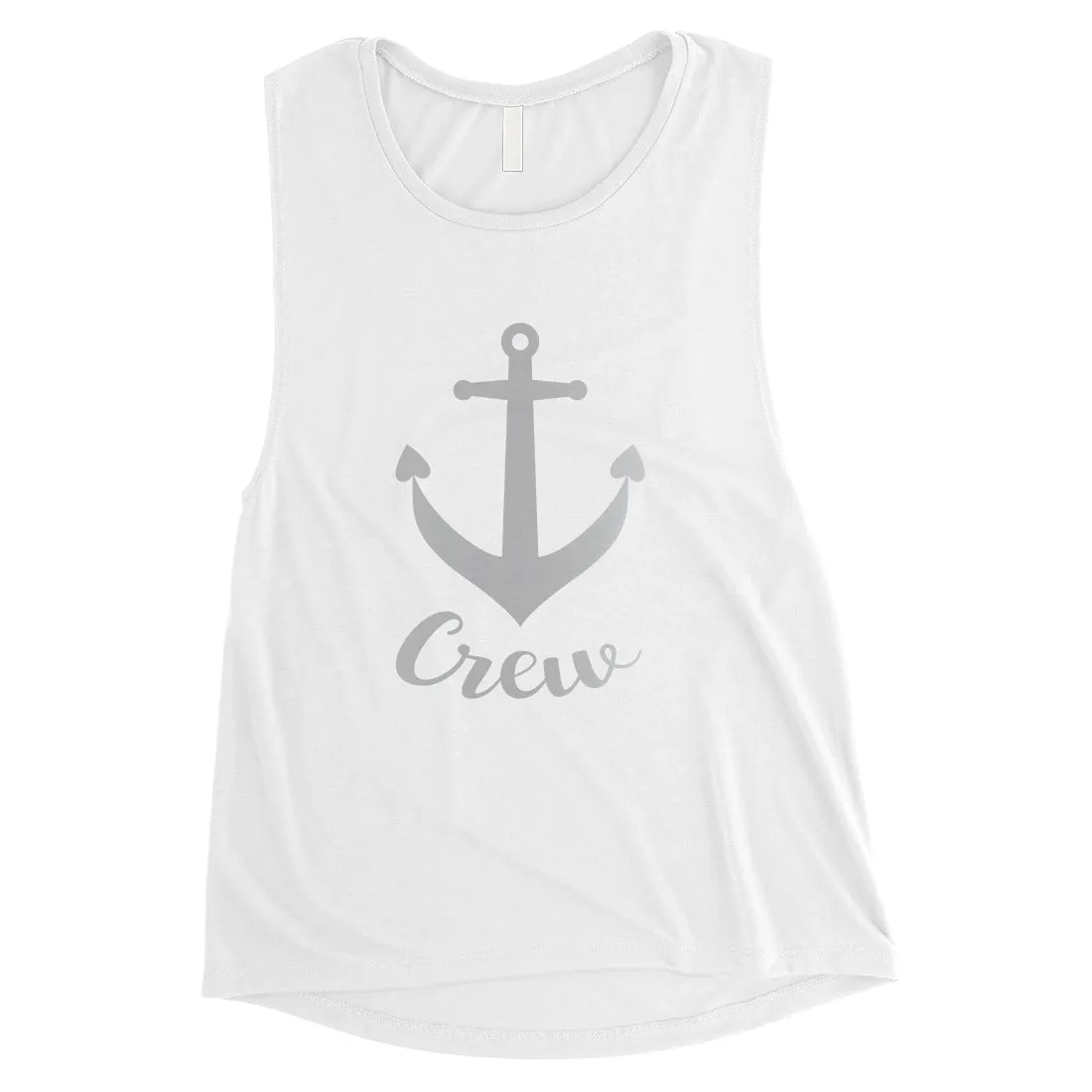 Bride Crew Anchor-SILVER Womens Muscle Tank Top Fun Amazing Gift