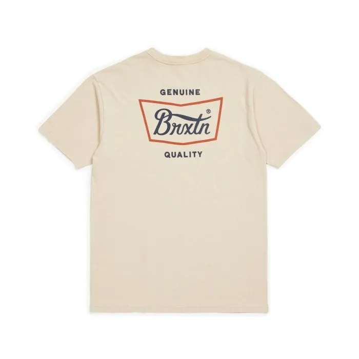 BRIXTON STITH S/S STANDARD TEE - VANILLA