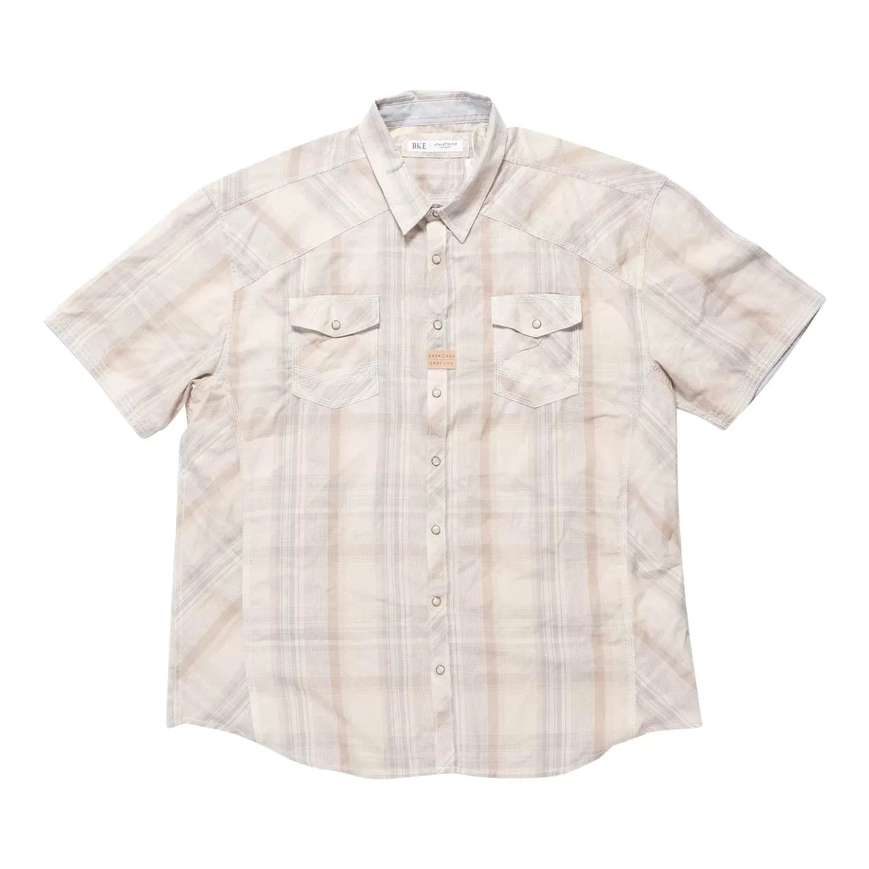 Buckle Plaid Athletic Shirt