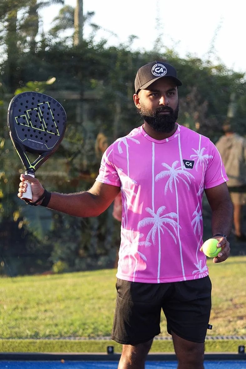 CA Padel Shirt | Pink Tropics