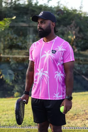 CA Padel Shirt | Pink Tropics