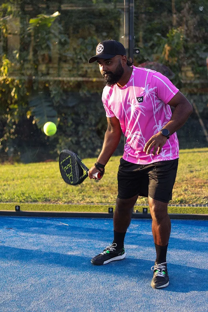 CA Padel Shirt | Pink Tropics