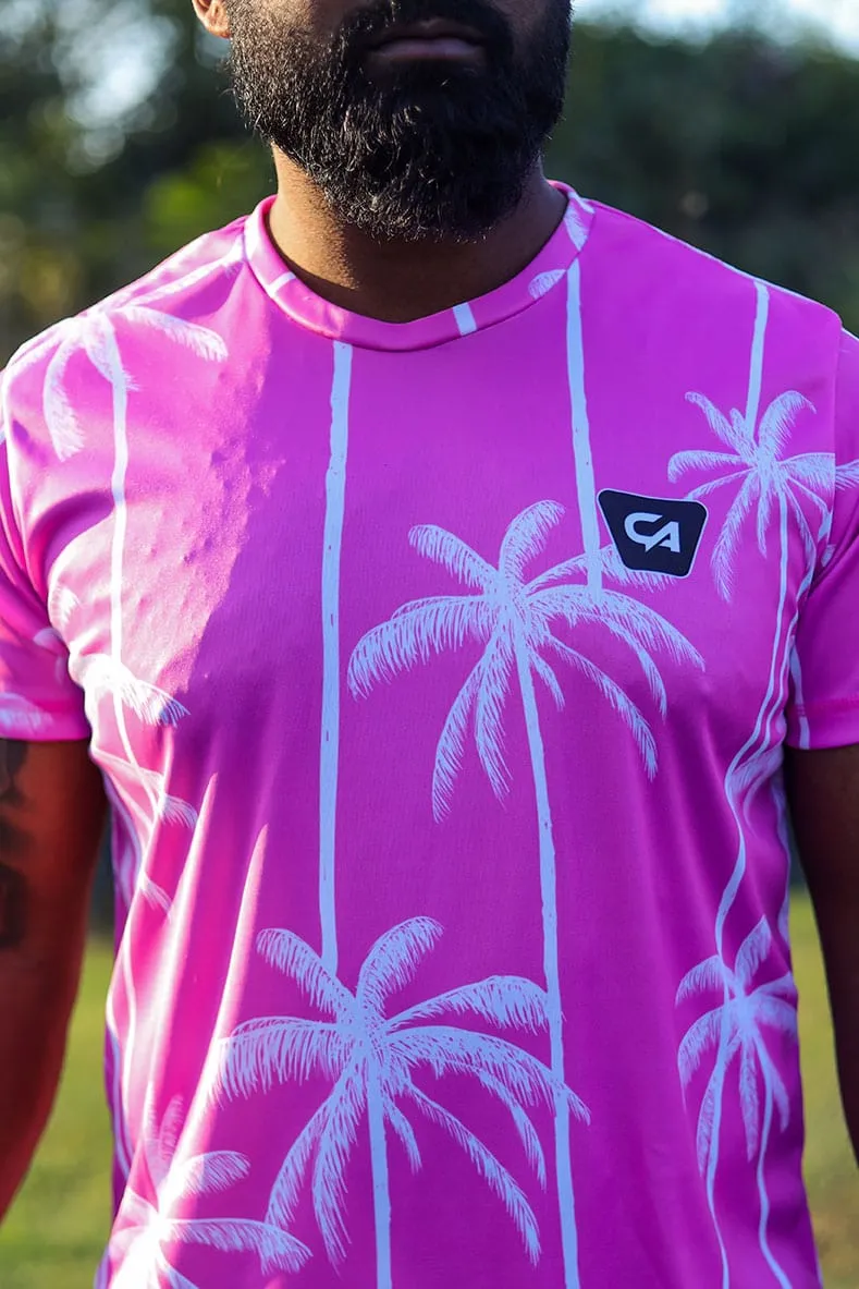 CA Padel Shirt | Pink Tropics