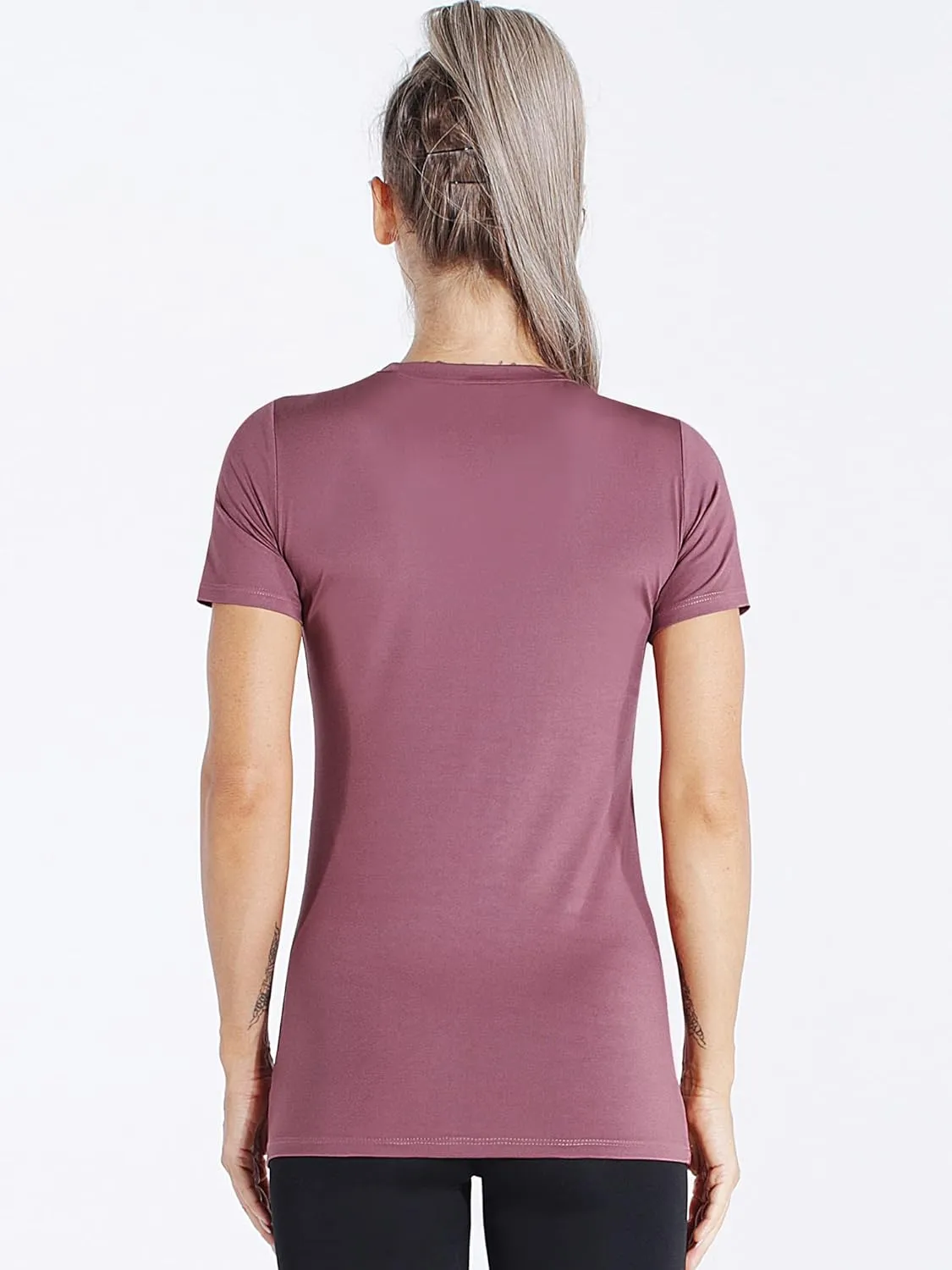 CADMUS 3/4/5 Pack Women's Compression Shirt Running Athletic T-Shirts Workout Tops Baselayer Short Sleeve Yoga Gym Sports