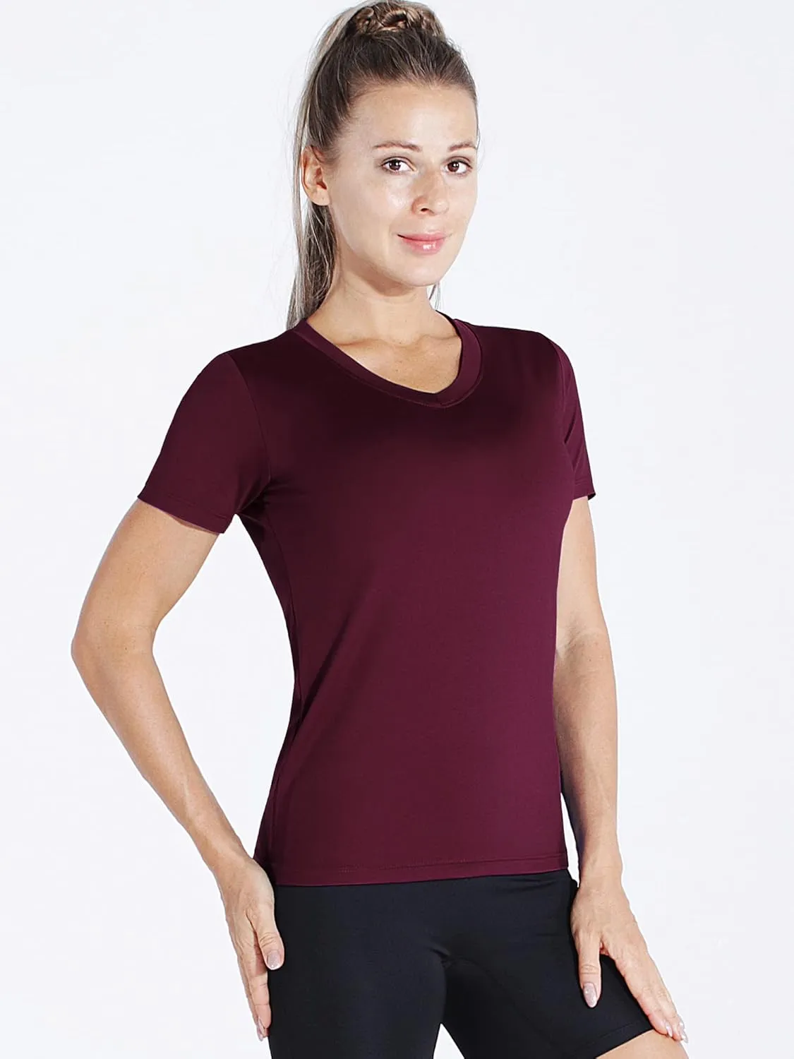CADMUS 3/4/5 Pack Women's Compression Shirt Running Athletic T-Shirts Workout Tops Baselayer Short Sleeve Yoga Gym Sports
