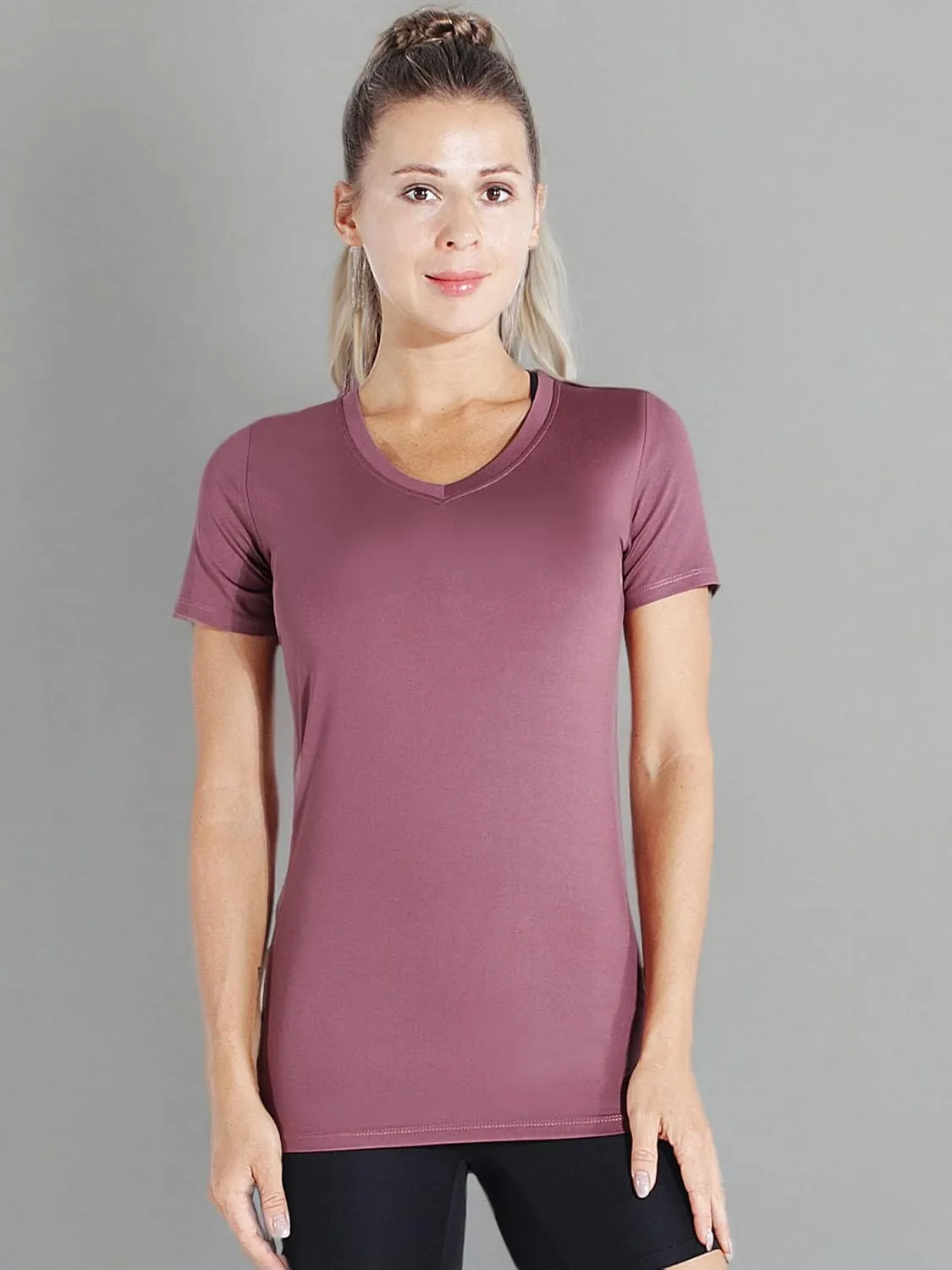 CADMUS 3/4/5 Pack Women's Compression Shirt Running Athletic T-Shirts Workout Tops Baselayer Short Sleeve Yoga Gym Sports
