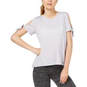 Calvin Klein Performance Women's Cold Shoulder Vented Top, Alloy, XXL
