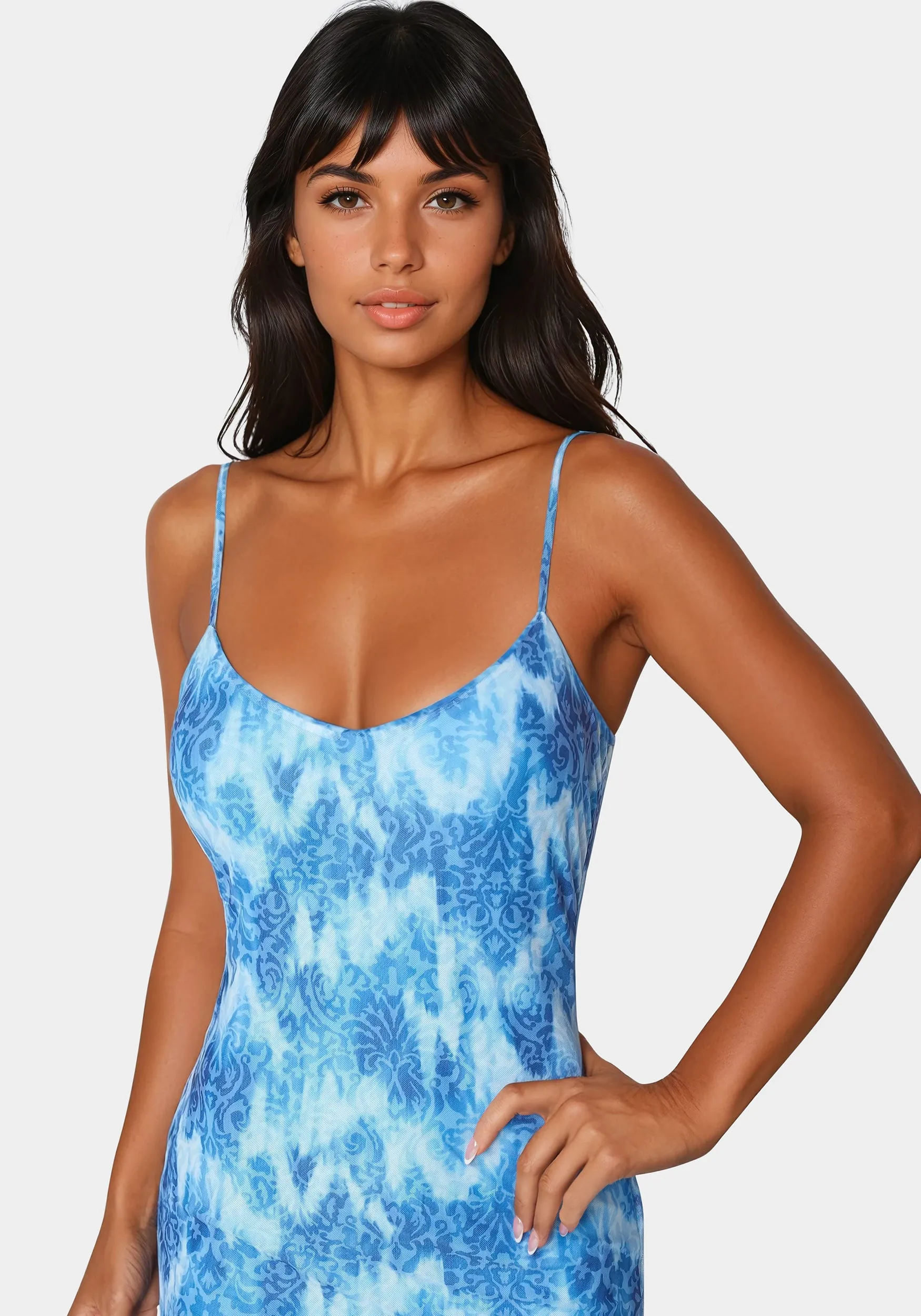 Cascade High Low Mesh Dress