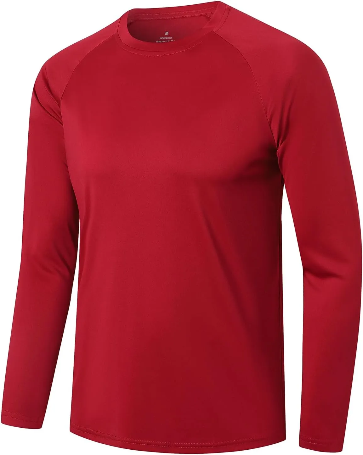 Cimic 5 Pack Men's Quick Dry Long Sleeve Shirts Moisture Wicking Sun Protection Performance T-Shirt Workout T Shirts Casual