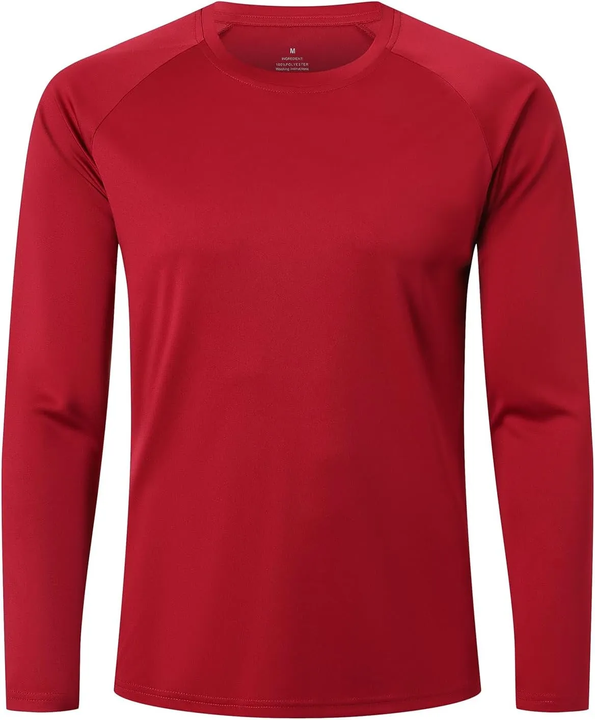 Cimic 5 Pack Men's Quick Dry Long Sleeve Shirts Moisture Wicking Sun Protection Performance T-Shirt Workout T Shirts Casual
