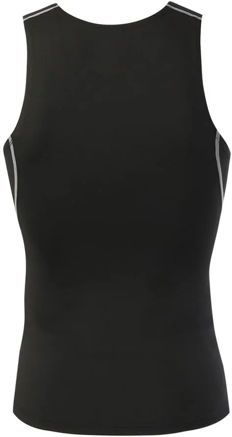 Compression Shirt Men 3 Pack Black Cool Dry Football Tank Top Athletic Compression Sleeveless T Shirts