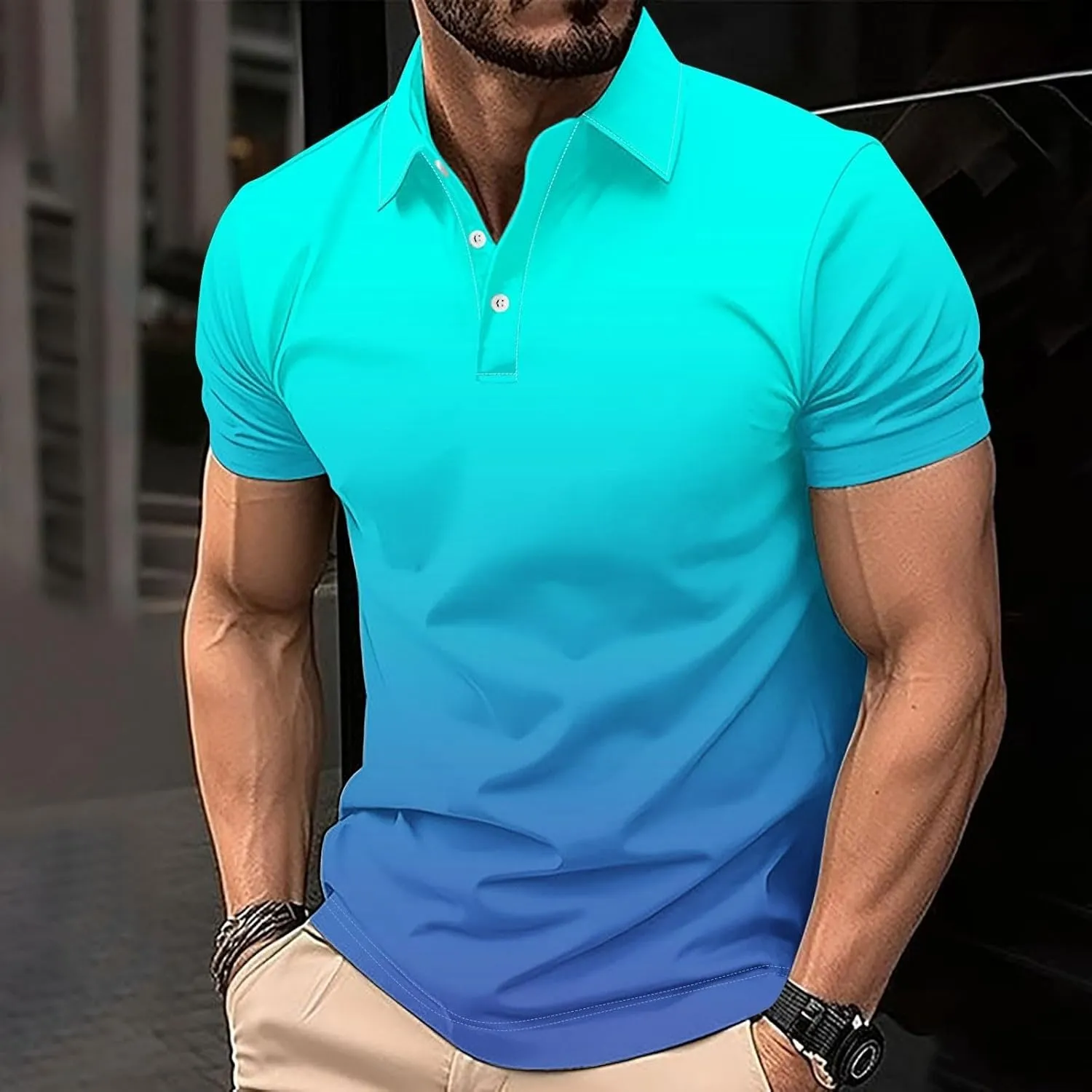 Cool Quick-Dry Vacation T Shirt for Men Relaxed Fit Top Athletic Workout Graphic Summer Outdoor Tunics